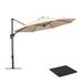 Arlmont & Co. Reshef 120" Round Cantilever Umbrella in Brown | 108 H x 120 W x 120 D in | Wayfair 18F0A434BAD8453DBDBBB23ED1472A45