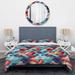 Ivy Bronx Kamee Duvet Cover Set Polyester/Microfiber in Blue/Orange | King Duvet Cover + 2 King Shams | Wayfair 6271E72FF4A74CE88853B271B5BD6482