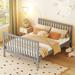 Harriet Bee Jalun pine solid wood frame Cribs bed Wood in Gray | 35.4 H x 71.7 W x 71.7 D in | Wayfair 52C8C1034C8D4A4B92AE713608FA7550