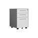 Inbox Zero Lorre 16.02" Wide 3 -Drawer Steel File Cabinet Metal/Steel in Gray/White | 23.62 H x 16.02 W x 17.72 D in | Wayfair