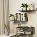 Gracie Oaks Brackenridge 4 Piece Bracket Shelf Wood/Metal in Black | 16.5 W x 8.5 D in | Wayfair 1287F7029F154B95A7E135004914B3C1