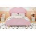 Latitude Run® Anandita Upholstered Standard Bed Upholstered in Pink | 39.3 H x 56.2 W x 78 D in | Wayfair 31A933D5449D43ACBD6EDF0EB17EF3E2