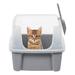 Tucker Murphy Pet™ Open Top Cat Litter Box w/ Scoop Plastic in Gray | 11.75 H x 15 W x 19 D in | Wayfair 93CB1A5E85764563A4ABE20E8CA8B761