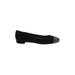 Stuart Weitzman Flats: Slip On Chunky Heel Work Black Shoes - Women's Size 8 - Round Toe
