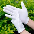 12 Pairs Cotton White Gloves General Purpose Moisturising Lining Gloves S-XL Size