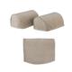 Luxury Soft Chenille Round Arm Cap Pair or Chairbacks in Natural