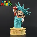 20cm Super Mario Cospaly Statue of Liberty PVC Doll Anime Figure Model Toys Ornament Collection