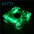 SZYTF 1PCS PC Computer Fan Case Cooling Fan Unit Fan 8025 8cm With Green LED Lights Chassis Fan 80