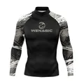 2XS-4XL UV Protection Lycra Rashguard Men Long Sleeve Swimsuit Swim Rash Guard Quick Dry Surf