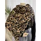 Neue Mode Leoparden muster Vintage Schal Kopftuch Winter Frauen Damen warme Quaste Schal Pashmina