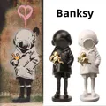 Banksy Deep Sea Diver Statue Street Artistic Diver Girls Sculpture Resin Octopus Girls Figurines