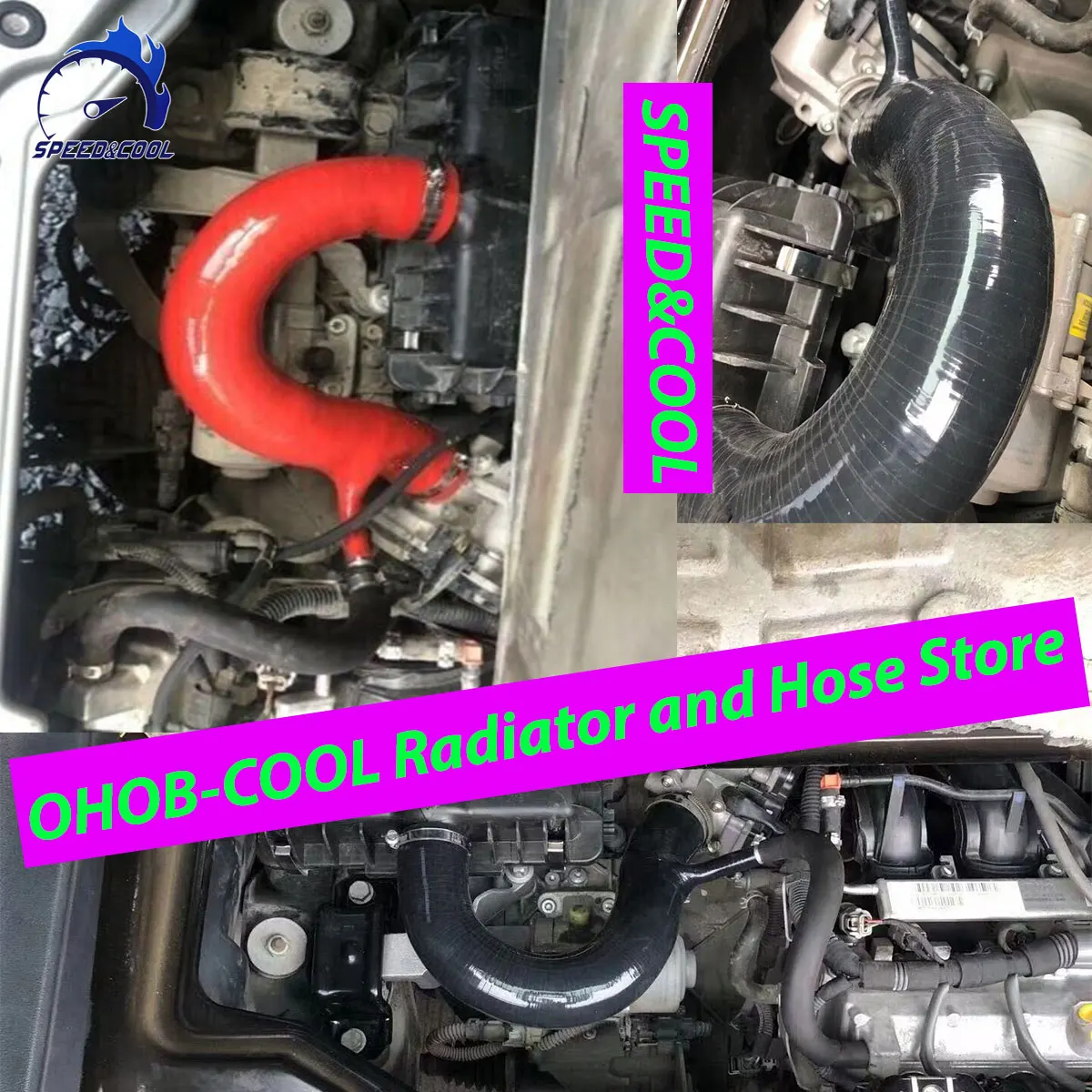 SPEED&COOL Für 2008–2014 Smart Fortwo 451 61 PS 71 PS 1,0 l Silikon-Lufteinlass-Induktionsschlauch Image