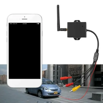 WiFi Drahtlose Sender Modul Auto Backup Kamera AV Video Rückansicht Kits Schwarz