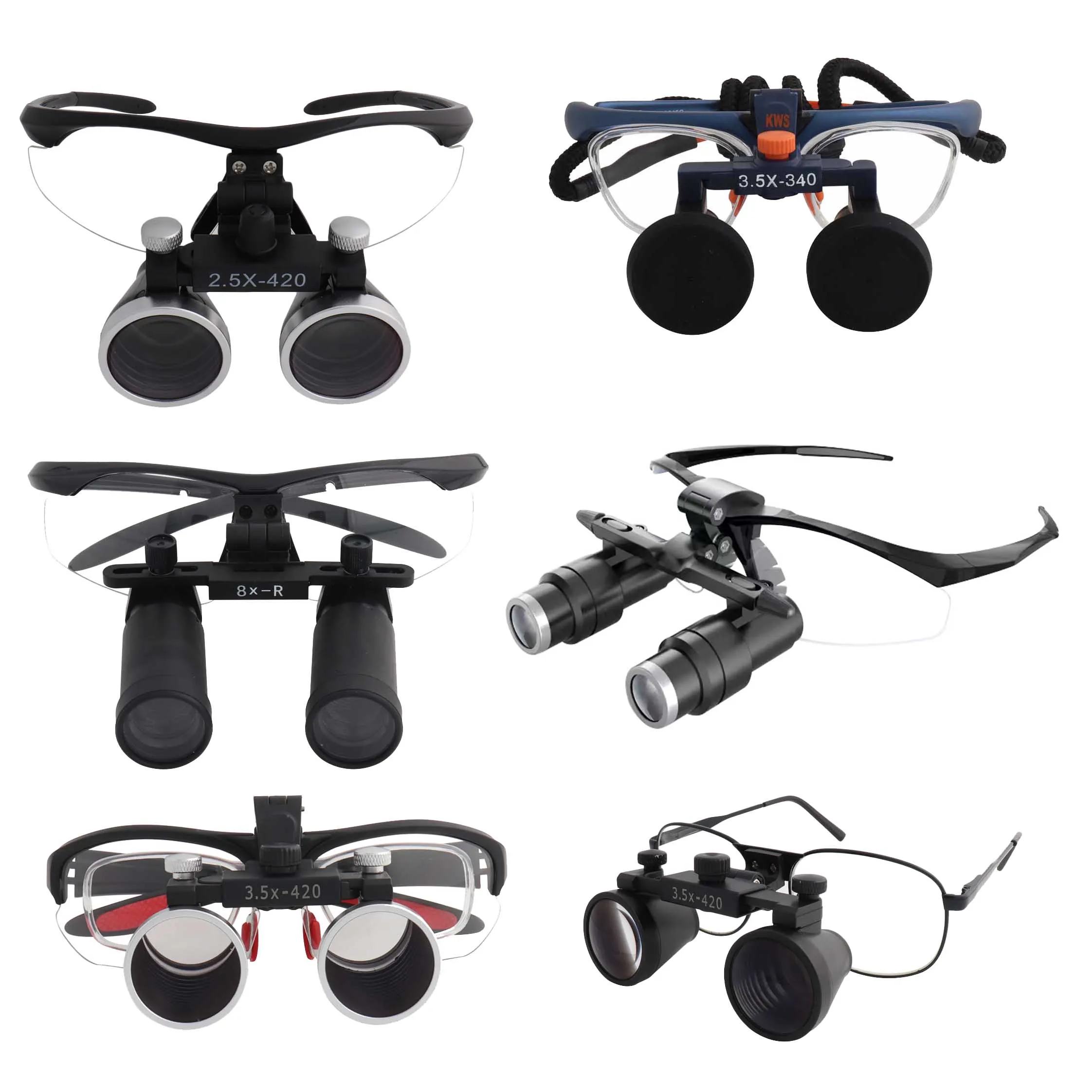 Zahn lupen Zahn lupe Dental labor Medizinische Lupe Vergrößerung Fernglas 2,5x3,5x4x5x6x8x420mm Bode Kws Image