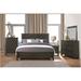 Hyacinthe 6 Piece Farm Charcoal Gray Modern Panel Bedroom Set