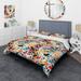 Designart "Multicolor Leopard Urban" modern bedding covert set with 2 shams