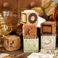 3 Stil/Set Retro Holz stempel Retro europäische asetische Spitze Blumen stern Holz stempel für