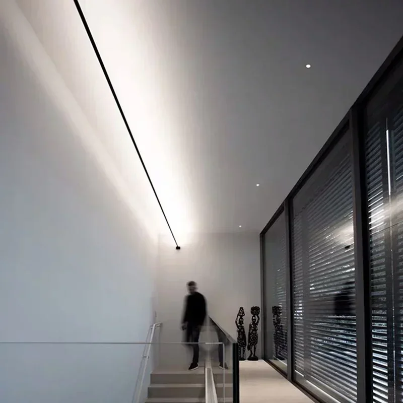 Moderne Schwarz Weiß Lineare Wand Lampe Skyline Wand Leuchte Hintergrund LED Bar Streifen Wohnzimmer Wohnkultur Lichter Badezimmer Leuchte