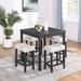 Dining Table, Bar Table and Chairs Set, 5 Piece Dining Table Set, Industrial Breakfast Table Set, for Living Room, Dining Room