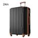 Luggage Expansion 100% ABS Hardshell Lightweight Suitcase with Spinner Wheels, Carry On Suitcase with TSA Lock Expandable 24''