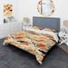 Designart "Desert Mirage Sahara Yellow I" Orange modern bed cover set with 2 shams