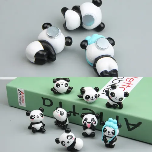 8PCS Nette Panda Kühlschrank Magneten Aufkleber Spielzeug Kühlschrank Dekoration Halter Home Decor