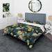 Designart "Green And Yellow Concrete Geometric Pattern" Yellow Modern Bedding Covert Cet With 2 Shams