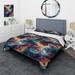 Designart "Plaid Galaxy Multicolor Expedition" Yellow Damask bedding set with shams