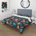 Designart "Artistic Gypsy Boho Pattern I" Floral bedding covert set with 2 shams
