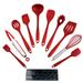10 Pieces Kitchen Utensil Tools Set Silicone Tongs Spatula Spoons Shovel Brush Whisk