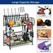 Garage Sports Equipment Storage Organizer - Easy to assemble - Sports ball gear rack holds basketballs baseball bats footballs tennis rackets and more