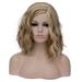 SUCS Blonde Brown Short Wigs Women Girls Curly Wavy Hair Wig 14 Body Bob Cosplay Party or Daily Use Wigs