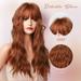 SUCS Women S Fashion High Temperature Resistant Silk Synthetic Bangs Long Hair Wig