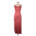 Heart & Hips Casual Dress - Slip dress: Burgundy Solid Dresses - Women's Size Medium