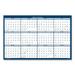 24 x 37 in. Two-Sided Dry Erase Wall Calendar 2024 White & Blue