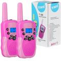 Blibly Walkie Talkies for Kids Long Range Walkie Talkie 2 Pack 2 Way Radio 22 Channels Pink