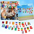 Hxoliqit 2022 World Football Flag 14 X 21cm Polyester Flag World Football Celebration Flag Small Mini Flag Ball Game Party Decoration Party Decorations House Party Party Supplies
