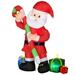 Decoration opening outdoor exhibition light up Santa Claus mold atmosphere large elk Christmas inflatable Christmas