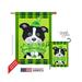 02029 St Pats Puppy 2-Sided Vertical Impression House Flag - 28 x 40 in.