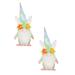2PC Easter Faceless Dwarf Decoration Ornaments Rabbit Plush Doll Rudolph Doll Easter Decoration Doll Desk Decorations Holiday Ornaments Desktop Ornament