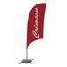 Victory Corps - Harvard Crimson 7.5 ft. Razor Feather Flag with Cross Base