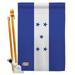 AA-CY-HS-140104-IP-BO-D-US18-AG 28 x 40 in. Honduras Flags of the World Nationality Impressions Decorative Vertical Double Sided House Flag Set & Pole Bracket Hardware Flag Set