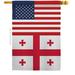 28 x 40 in. USA Georgia American State Vertical House Flag with Double-Sided Decorative Banner Garden Yard Gift