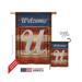 30125 Patriotic U Monogram 2-Sided Vertical Impression House Flag - 28 x 40 in.