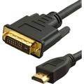 Gold Plated HDMI to DVI Cable - 6 feet - OEM - Black - DVI-2-HDMI