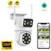 Wireless Dual Lens IP Camera HD 1080P Outdoor CCTV 6MP PTZ Home Security Camera with IR Night Vision