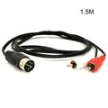 Qisuw 0.5M/1.5m 5 PIN DIN Male to 2RCA Male Video TV Audio Lead Converter Cable Adapter for Electrophonic Bang&Olufsen