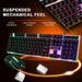 Lifetechs 1 Set Wired Keyboard Mouse Set with Colorful Backlight Ergonomics Luminous Suspended Mechanical Keyboard Mice Set 1000DPI Gaming Keyboard Mice Combo Computer Accessories