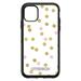 DistinctInk Case for iPhone 11 PRO (6.1 Screen) - OtterBox Symmetry Custom Black Case - Pink & Gold Print - White / Pink / Gold Dots Pattern