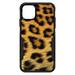 DistinctInk Case for iPhone 11 PRO (6.1 Screen) - OtterBox Commuter Custom Black Case - Brown Black Leopard Fur Skin Print